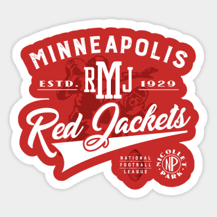 Minneapolis Red Jackets Football Sticker